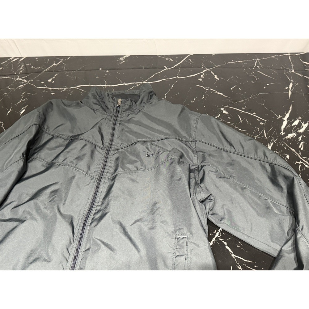 NIKE Nylon Jacket XL Polyester Black Windbreaker Zip Up Jacket